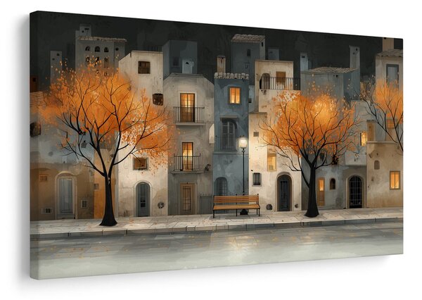 Quadro su tela – Sera autunnale in città