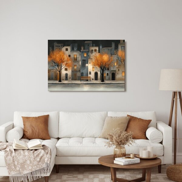 Quadro su tela – Sera autunnale in città
