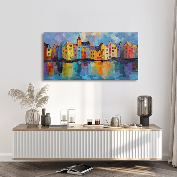 Quadro su tela – Città pittoresca nei colori