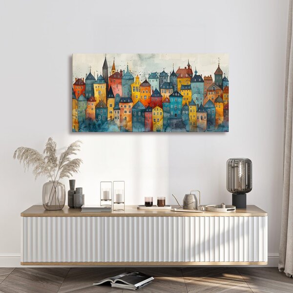 Quadro su tela – Magia colorata della città