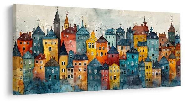 Quadro su tela – Magia colorata della città