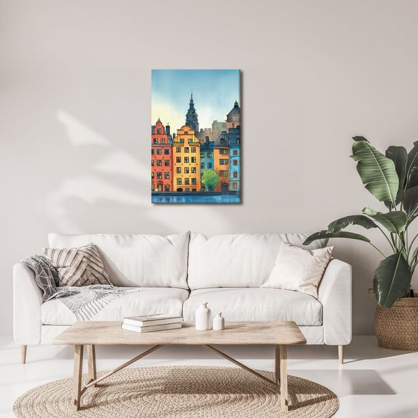Quadro su tela – Case colorate del centro storico