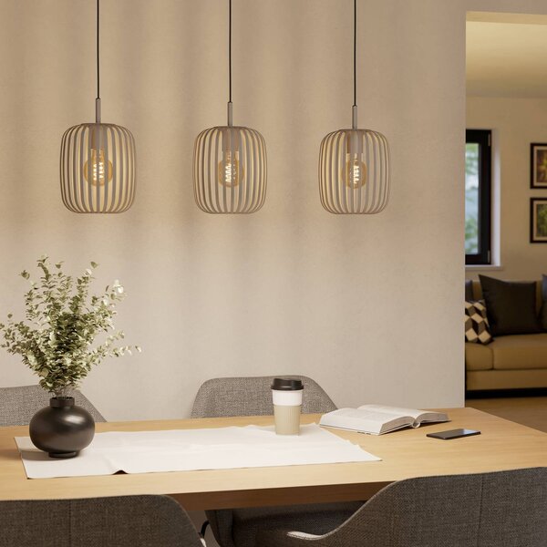 EGLO Lampada a sospensione Romazzina, dimmerabile, Crema / Ambra, Soggiorno / Sala da pranzo, Metallo, Moderno, Lampada a sospensione