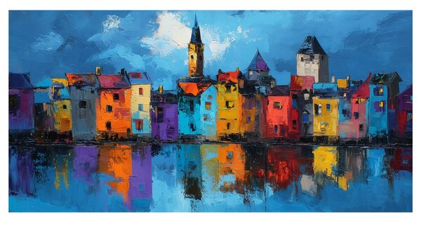 Quadro su tela – Magia della città serale