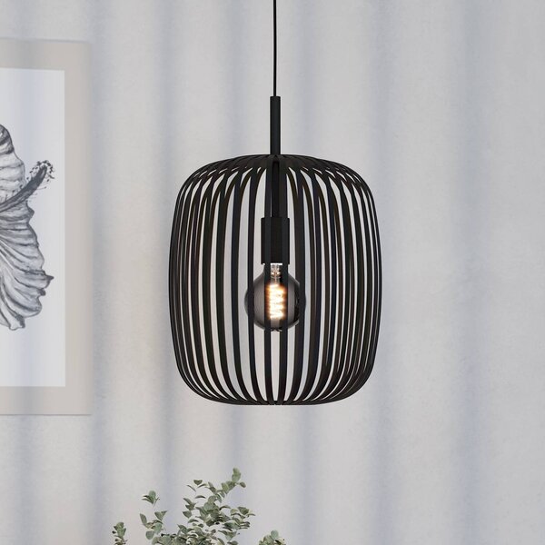 EGLO Lampada a sospensione Romazzina, dimmerabile, Nero, Soggiorno / Sala da pranzo, Metallo, Moderno, Lampada a sospensione