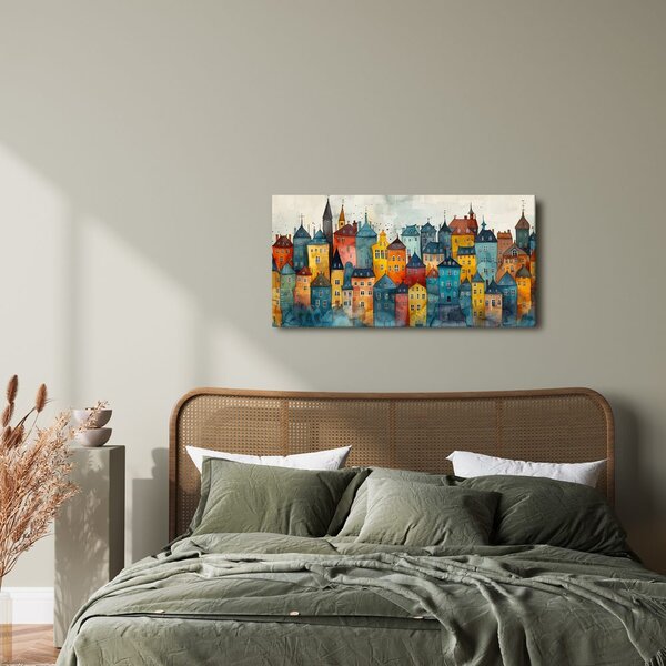 Quadro su tela – Magia colorata della città