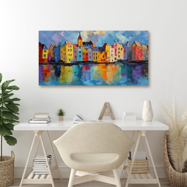 Quadro su tela – Città pittoresca nei colori