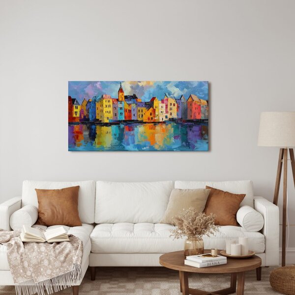 Quadro su tela – Città pittoresca nei colori