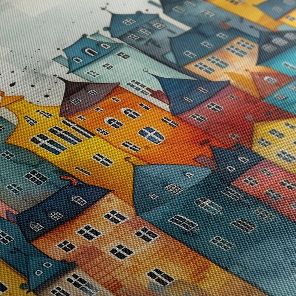 Quadro su tela – Magia colorata della città