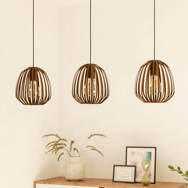 EGLO Lampada a sospensione Espinal, dimmerabile, Bronzo / Ottone antico, Soggiorno / Sala da pranzo, Metallo, Moderno, Lampada a sospensione