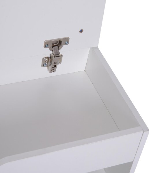 DecHome Panca Scarpiera 2 Ripiani 1 Vano superiore a Scomparsa Dimensioni 80x30x47 cm colore Bianco
