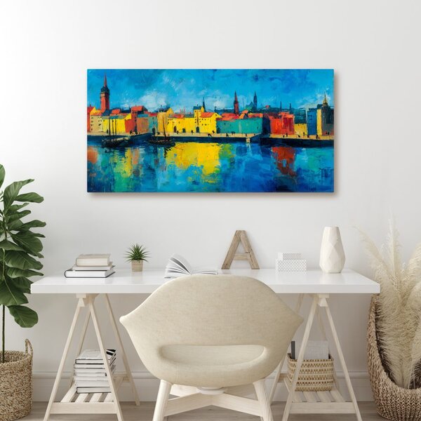 Quadro su tela – Colori vivaci del paesaggio urbano