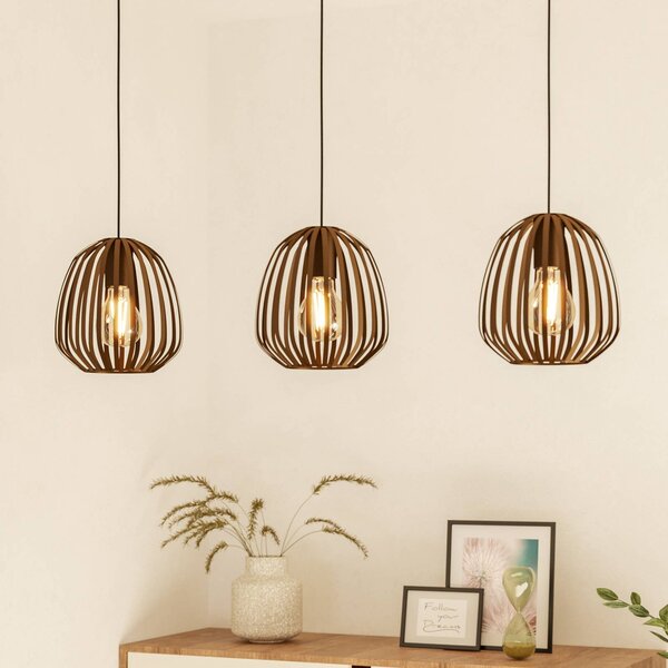 EGLO Lampada a sospensione Espinal, dimmerabile, Bronzo / Ottone antico, Soggiorno / Sala da pranzo, Metallo, Moderno, Lampada a sospensione
