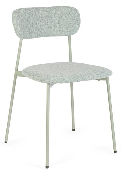 Sedia da pranzo color menta in imbottito Inka – Yes Everyday