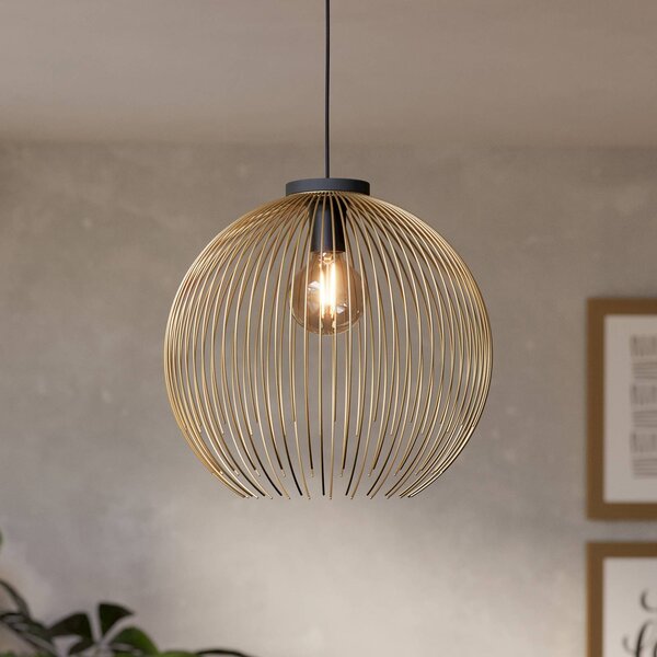 EGLO Lampada a sospensione VENEZUELA, dimmerabile, Ottone / Oro, Soggiorno / Sala da pranzo, Metallo, Moderno, Lampada a sospensione