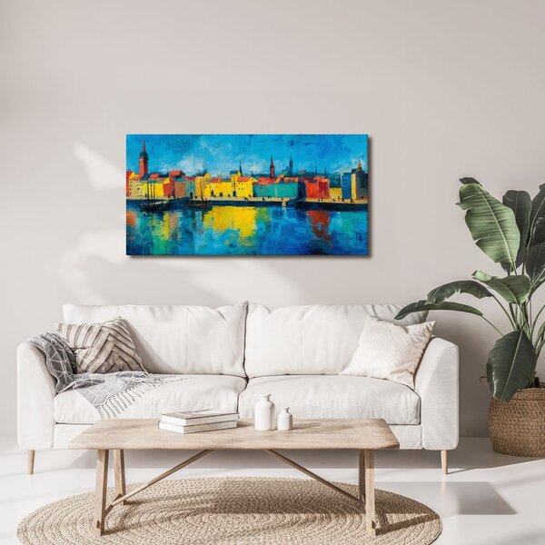 Quadro su tela – Colori vivaci del paesaggio urbano