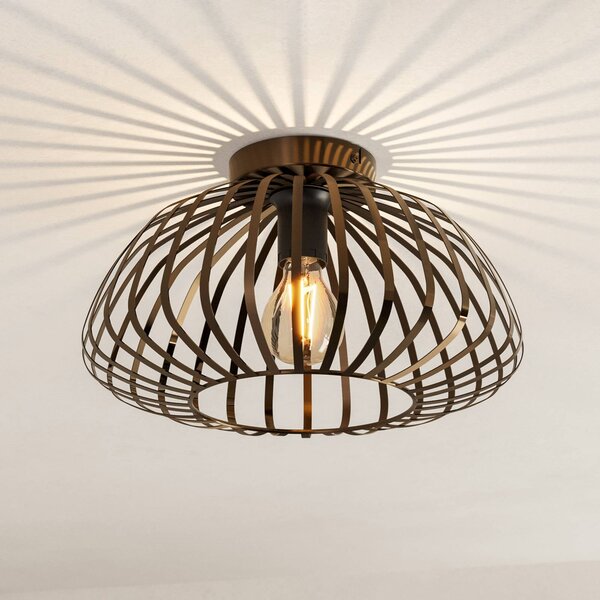 EGLO Plafoniera soffitto Espinal, dimmerabile, Bronzo / Ottone antico, Soggiorno / Sala da pranzo, Metallo, Moderno, Plafoniera