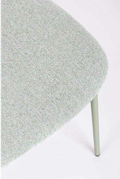 Sedia da pranzo color menta in imbottito Inka – Yes Everyday