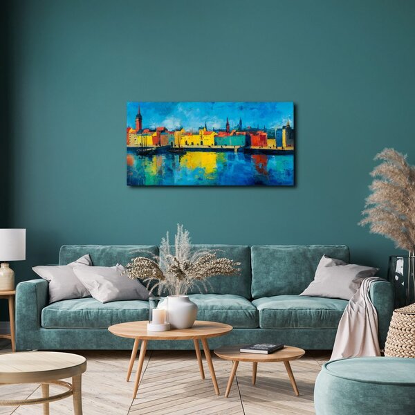Quadro su tela – Colori vivaci del paesaggio urbano