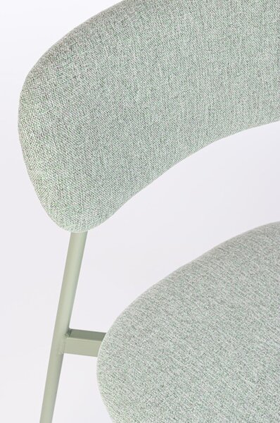 Sedia da pranzo color menta in imbottito Inka – Yes Everyday