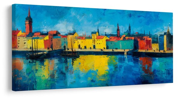 Quadro su tela – Colori vivaci del paesaggio urbano