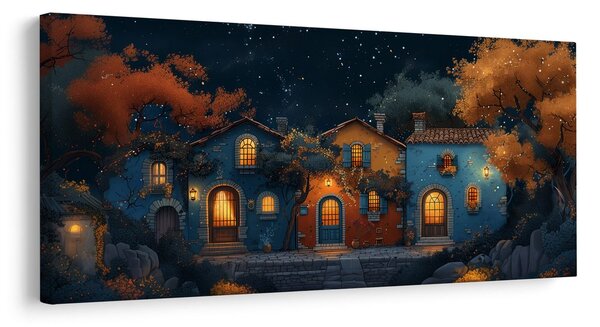 Quadro su tela – Magica notte invernale nelle strade