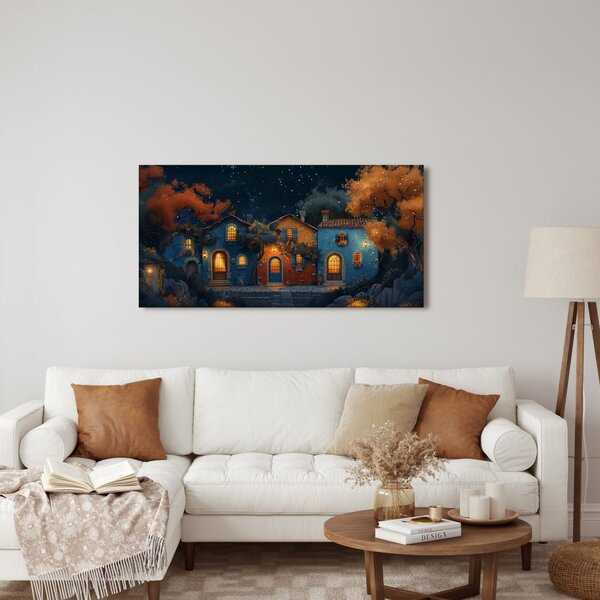 Quadro su tela – Magica notte invernale nelle strade