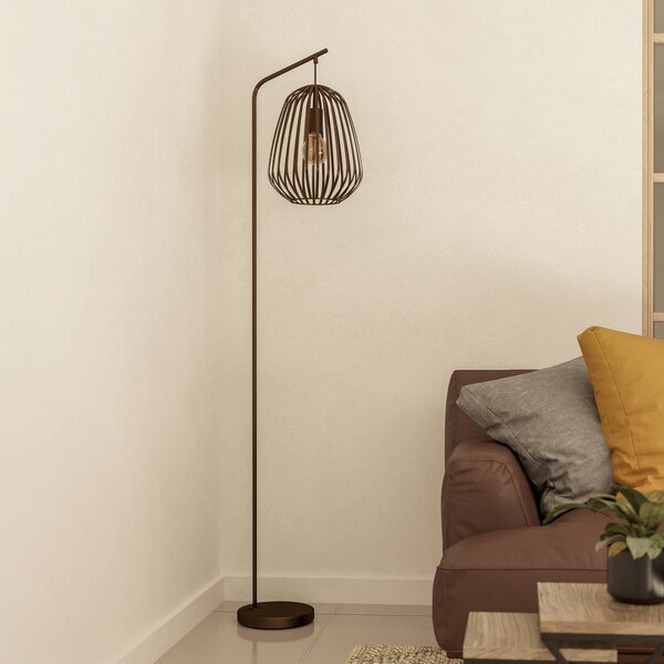 EGLO Lampada da terra Espinal, Bronzo / Ottone antico, Soggiorno / Sala da pranzo, Metallo, Moderno, Lampada da terra