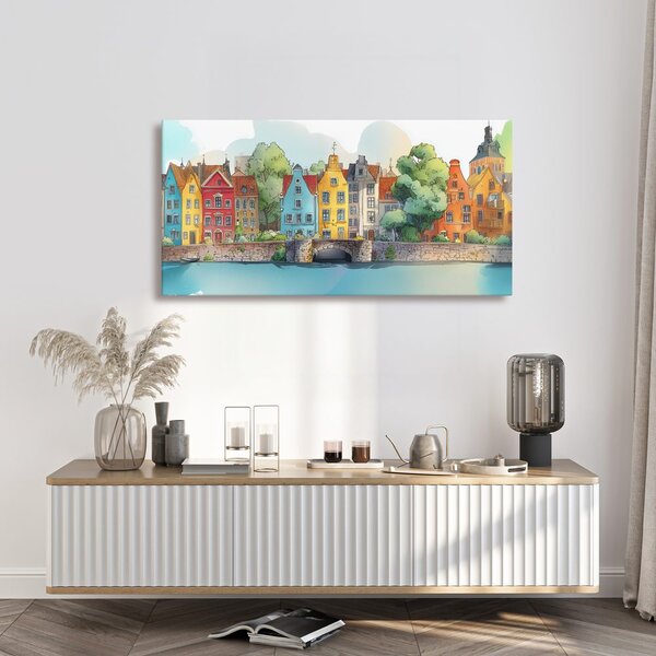 Quadro su tela – Paesaggio urbano pittoresco