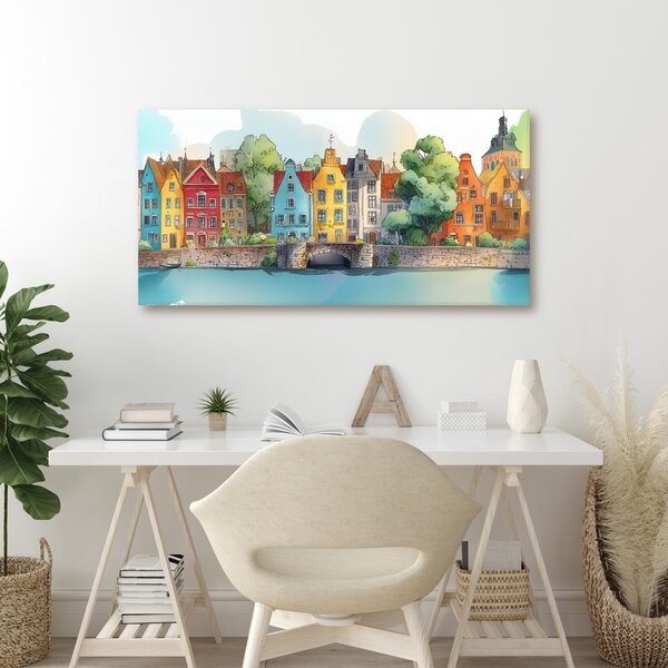 Quadro su tela – Paesaggio urbano pittoresco