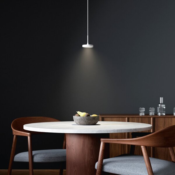 Lampada a sospensione Sigor, Nivo, dimmerabile, Bianco, Soggiorno, Alluminio, Moderno