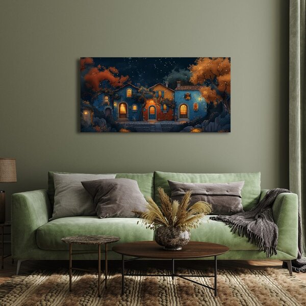 Quadro su tela – Magica notte invernale nelle strade