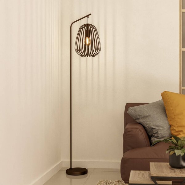 EGLO Lampada da terra Espinal, Bronzo / Ottone antico, Soggiorno / Sala da pranzo, Metallo, Moderno, Lampada da terra