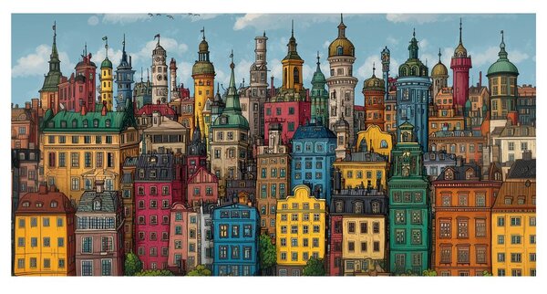 Quadro su tela – Architettura storica della città