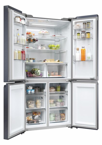 Haier Frigorifero Americano Side by Side Capacit 528 Litri Classe energetica E Raffreddamento No Frost colore Nero - HCR5919ENMB Cube 90 Serie 5