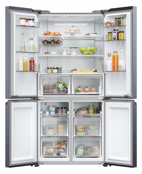 Haier Frigorifero Americano Side by Side Capacit 528 Litri Classe energetica E Raffreddamento No Frost colore Nero - HCR5919ENMB Cube 90 Serie 5
