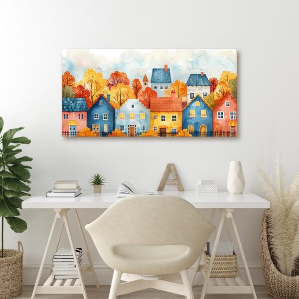 Quadro su tela – Case pittoresche nel paesaggio