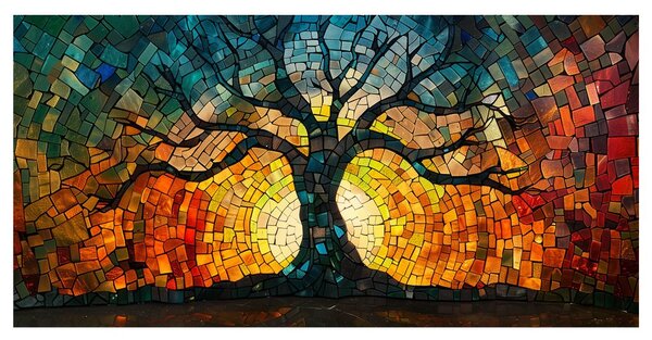 Quadro su tela – Albero della vita luminoso