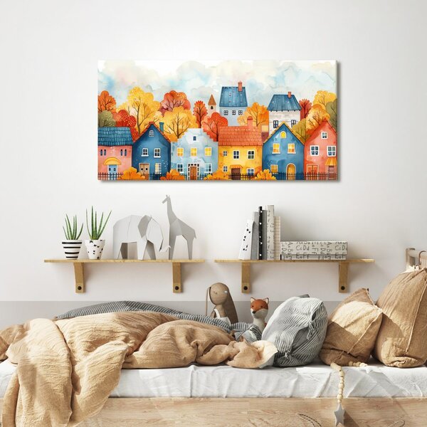 Quadro su tela – Case pittoresche nel paesaggio