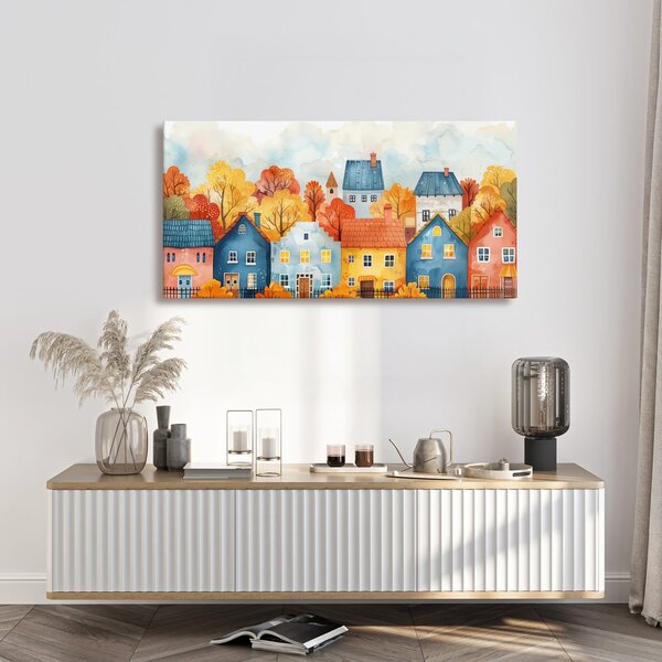 Quadro su tela – Case pittoresche nel paesaggio