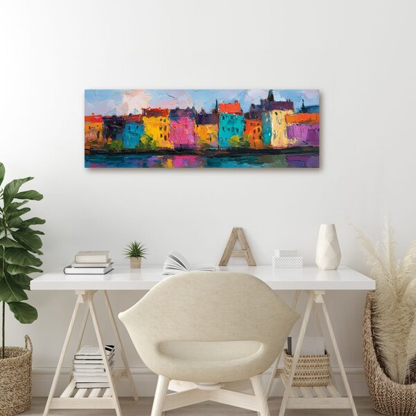 Quadro su tela – Colori vivaci del paesaggio urbano