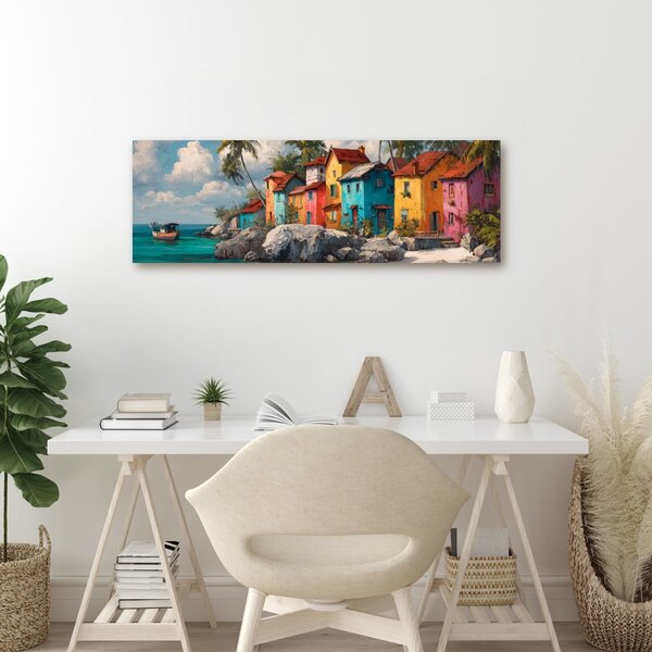 Quadro su tela – Idillio tropicale con palme