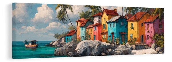 Quadro su tela – Idillio tropicale con palme