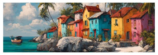 Quadro su tela – Idillio tropicale con palme