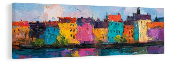 Quadro su tela – Colori vivaci del paesaggio urbano