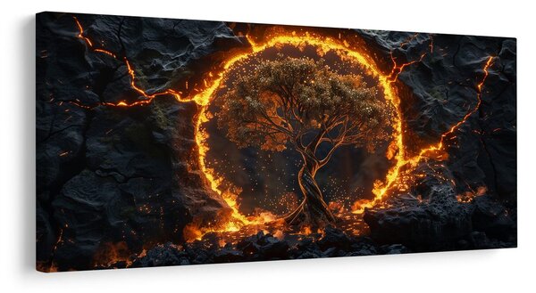 Quadro su tela – Albero della vita magico nel cerchio
