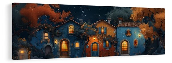Quadro su tela – Pace festiva nel villaggio pittoresco
