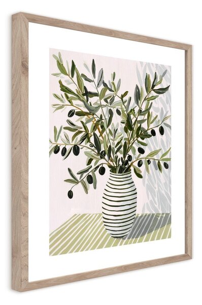 Dipinto stampato con cornice inclusa 40x50 cm Olive Bunch II – Styler