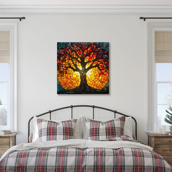 Quadro su tela – Albero della vita a vetrata