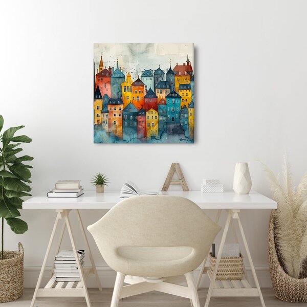 Quadro su tela – Paesaggio urbano fiabesco